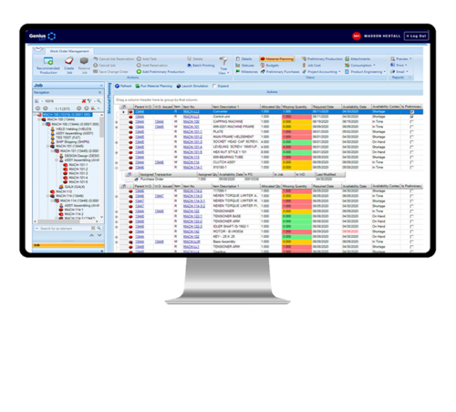 genius erp accounting module screenshot