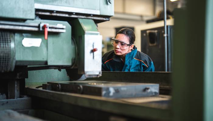 Engineering employer examine production plan machine